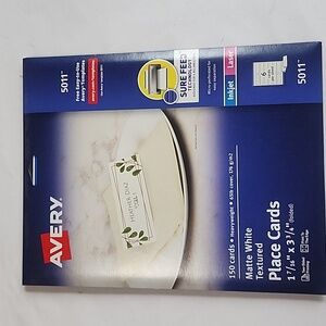 Avery 5011 Matte White Place Cards